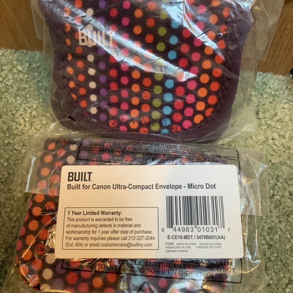 New! Padded Micro Dot Built Envelope Camera Case for Canon Elph 115 HS, Elph 130